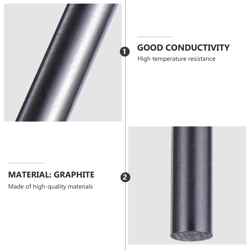 

2Pcs Graphite Crucible Stirring Rod Stirring for Melting Casting Refining (Grey)