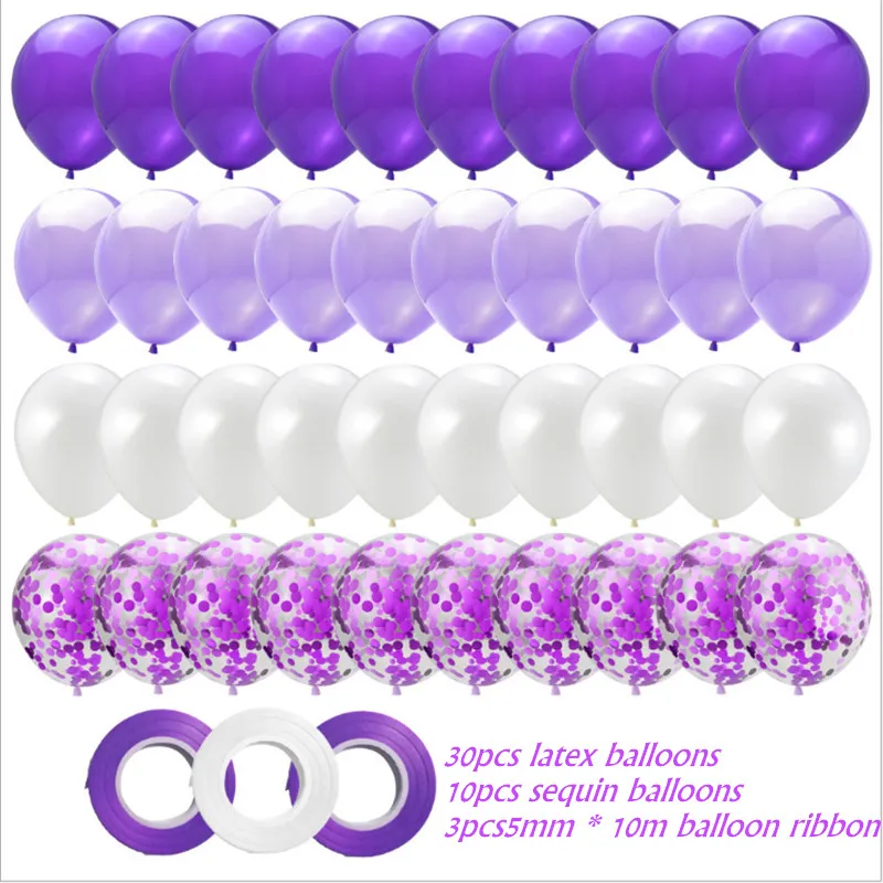 40 шт. латексный разноцветный воздушный шар с пайетками розового золота детский