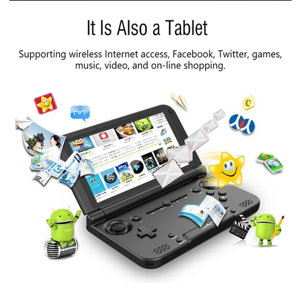 GPD XD Plus Беспроводная Bluetooth портативная игровая консоль 5 дюймов Android 7,0 система 4 ГБ/32 ГБ 4K для Android tv BOX PC видеоигра