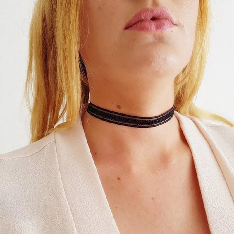 Бархатки готический татуировки черный кожаный шнурок бархат колье для женщин