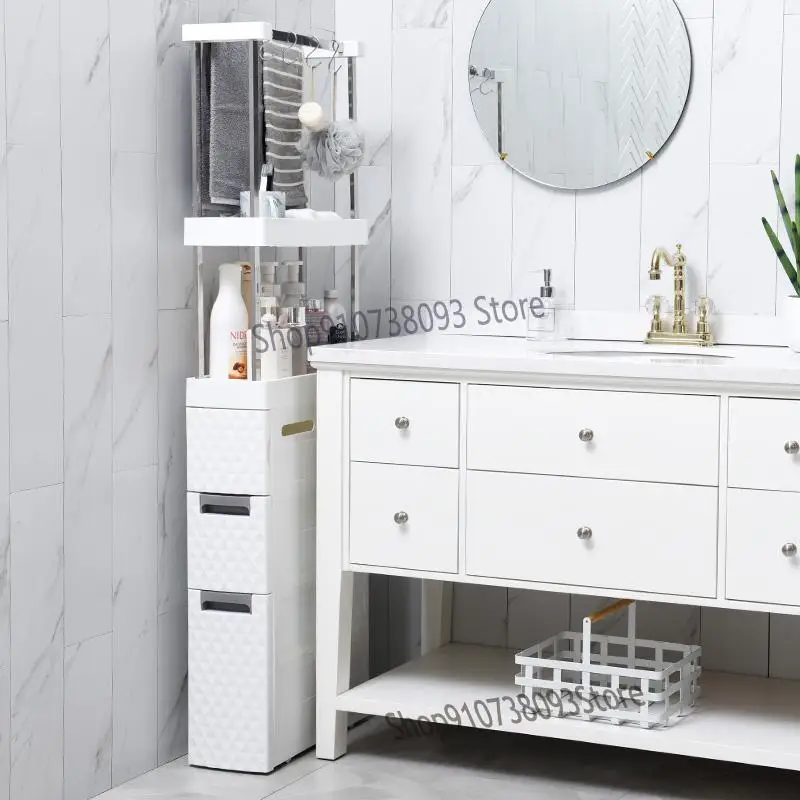 18 см полка для унитаза напольный Многоэтажный стеллаж хранения в туалете узкий