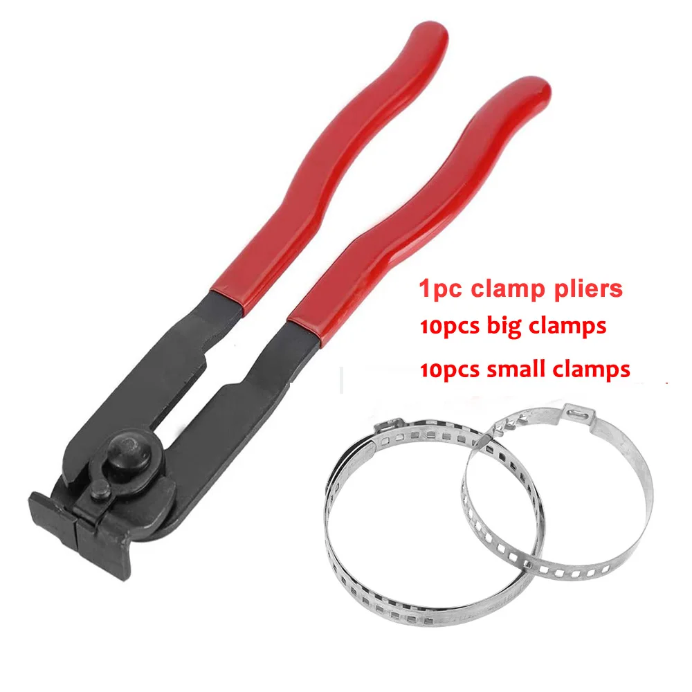 

20pcs Auto ATV Adjustable axle CV Joint Boot Crimp Clamps with Pliers Tool Crimp-Ear Type Extension