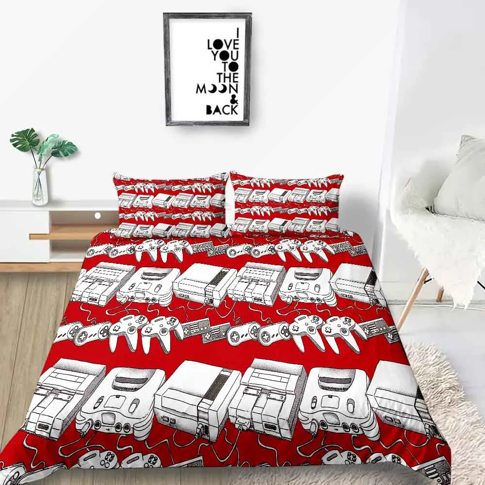 Набор постельного белья с игровой консолью Модный 3D винтажный пододеяльник