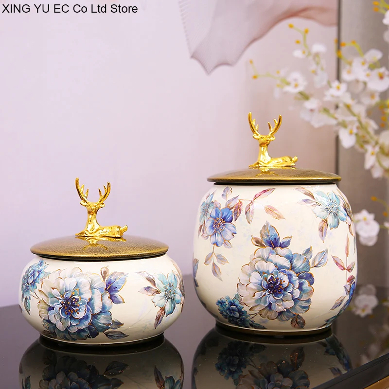 European-style Creative Ceramic Storage Jar Ornaments, Candy Tins, Tea Storage Jars, Jewelry Boxes, Home Decoration Ornaments