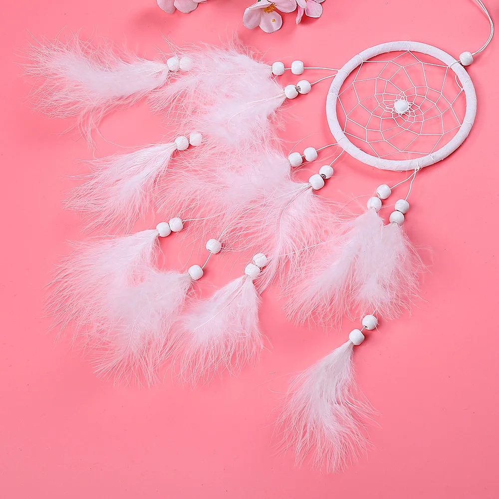Лидер продаж белая подвеска Ловец снов с перьями модное украшение для дома |
