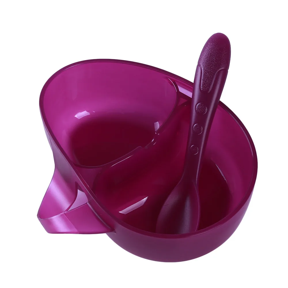 

2 Pcs/Set Infants Food Supplement Bowl Tableware Set Baby Plastic Feeding Dishes With Spoon Kids Portable Food Training Bowl New
