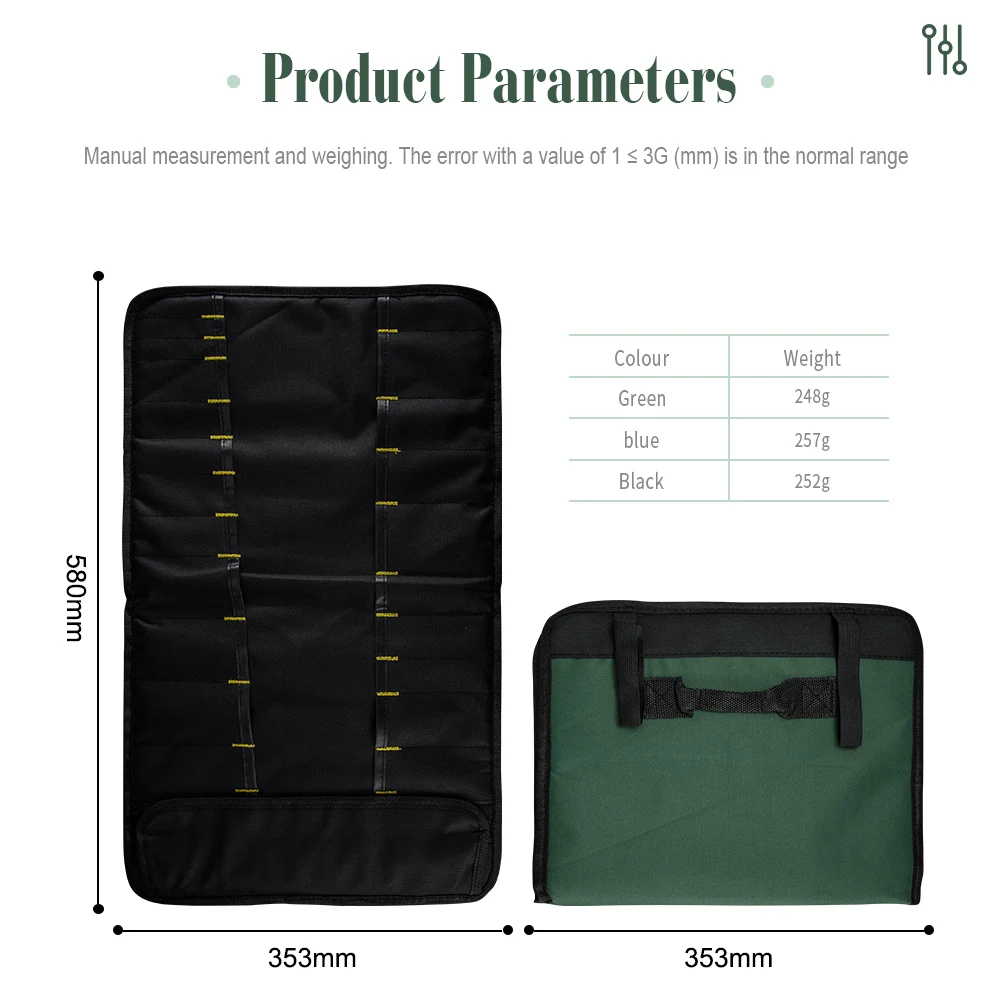 Сумка для ножей шеф-повара черный/синий/зеленый чехол переноски сумка кухонной