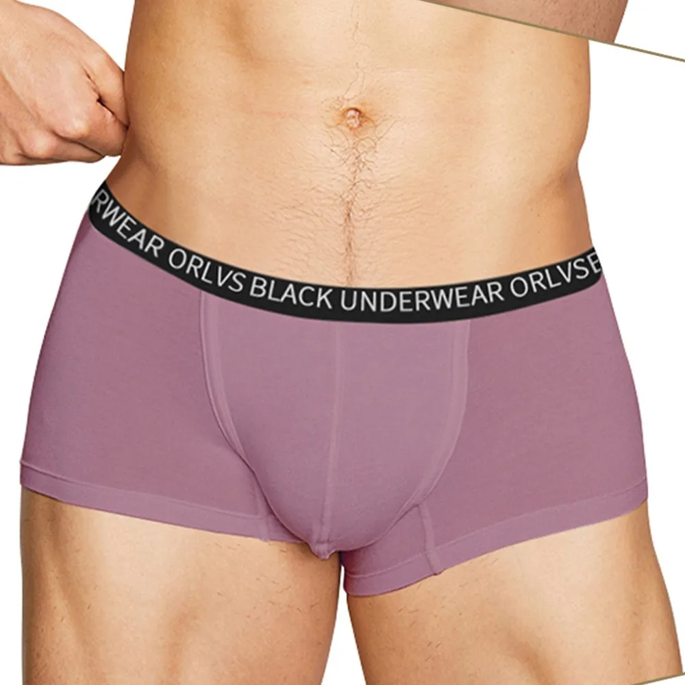 

Soft Boxer Brief Mens Seamless Underwear Low Waist Underpant Man Modal Breathable Shorts Male Comfortable Solid Panties