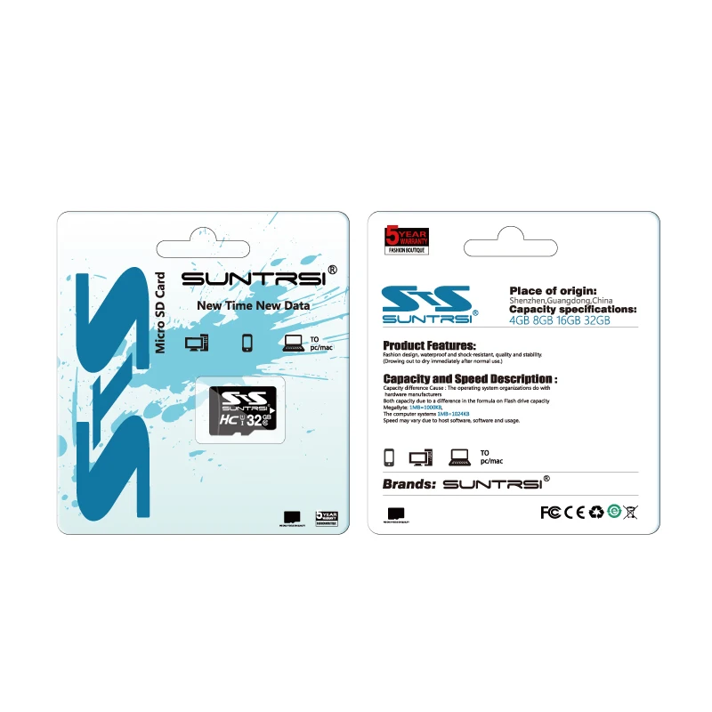 Suntrsi Micro SD карта 32 Гб 16 SDHC + класс 6 C6 TF usb флэш-карта памяти 8 ГБ 4 оригинальный
