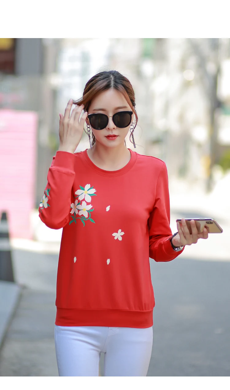 

T-shirt Women 2019 New Women red White T Shirt summer Cotton T shirt