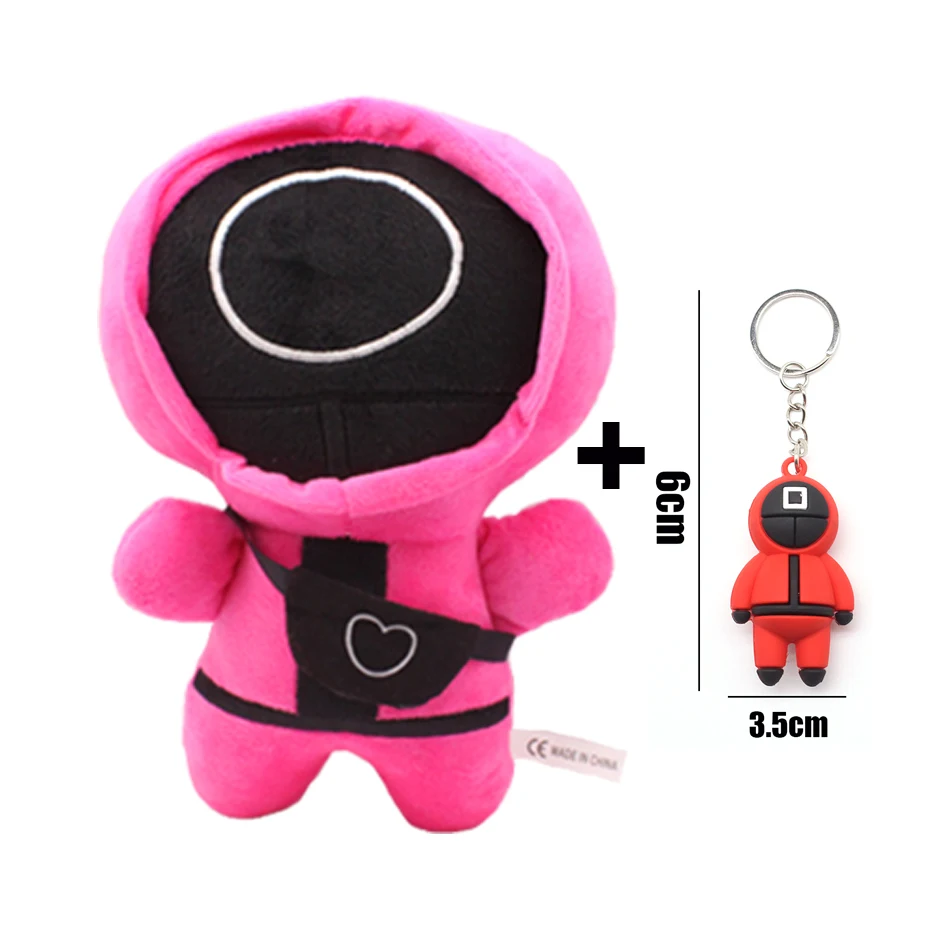 

23cm Squid Game Stuffed Plush Toys Korea Tv Squid Game Key buckle Pillow Soft Doll Room Decoration Christmas Gifts For Children