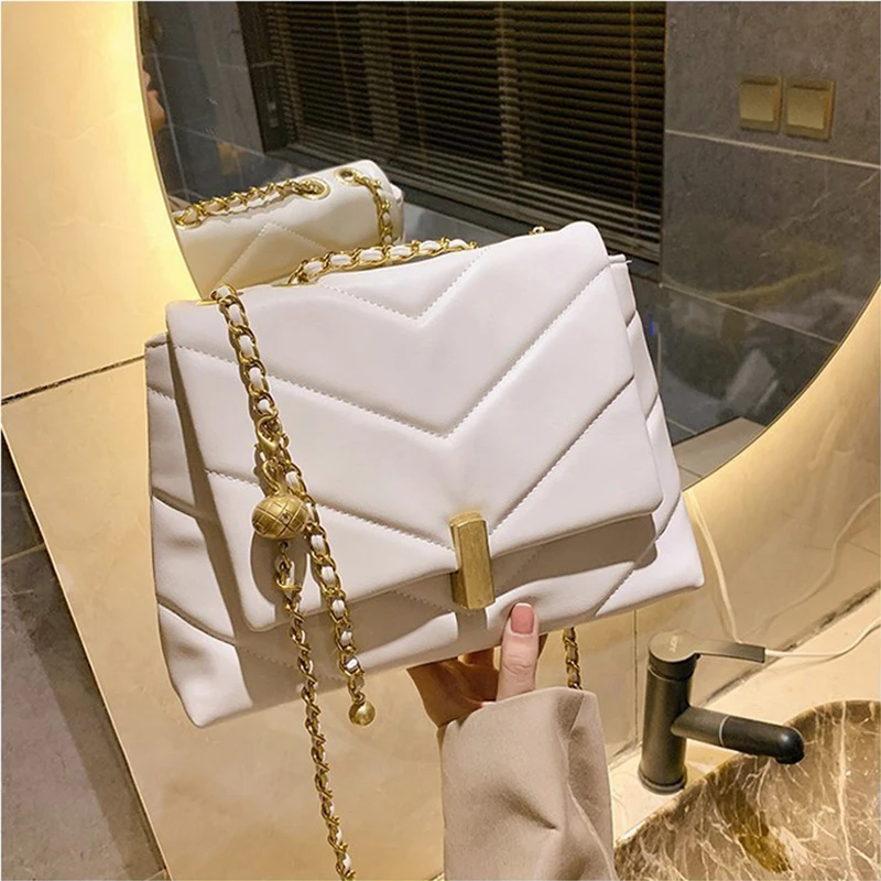 

ATLI New Vintage Chain Designer PU Leather Crossbody Bags For Women 2021 Women's Trend Handbags Branded Trending Cross Body Bag