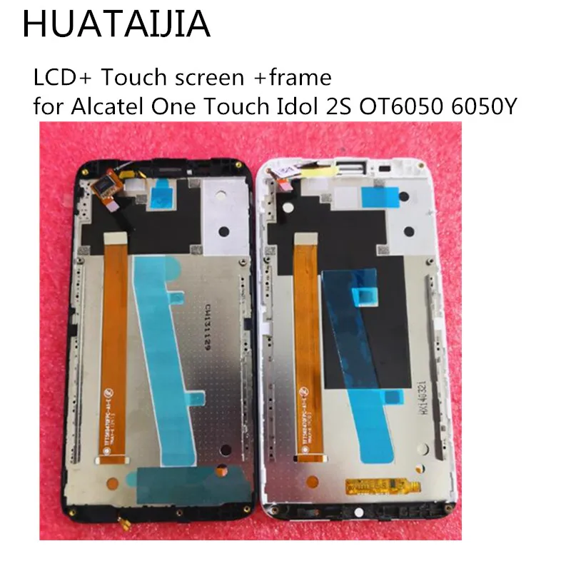 

NEW +frame for Alcatel One Touch Idol 2S OT6050 6050Y LCD Display+Touch Screen Digitizer Assembly 100% Tested with tools