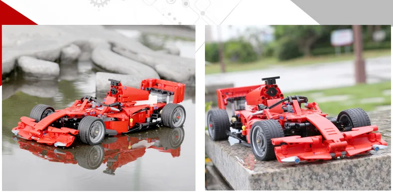 Yeshin MOC мотор Функция автомобилей моторная техника автомобиль F1 формула гоночный скоростной автомобиль строительные блоки кирпичи сборка автомобиля Модель детские игрушки