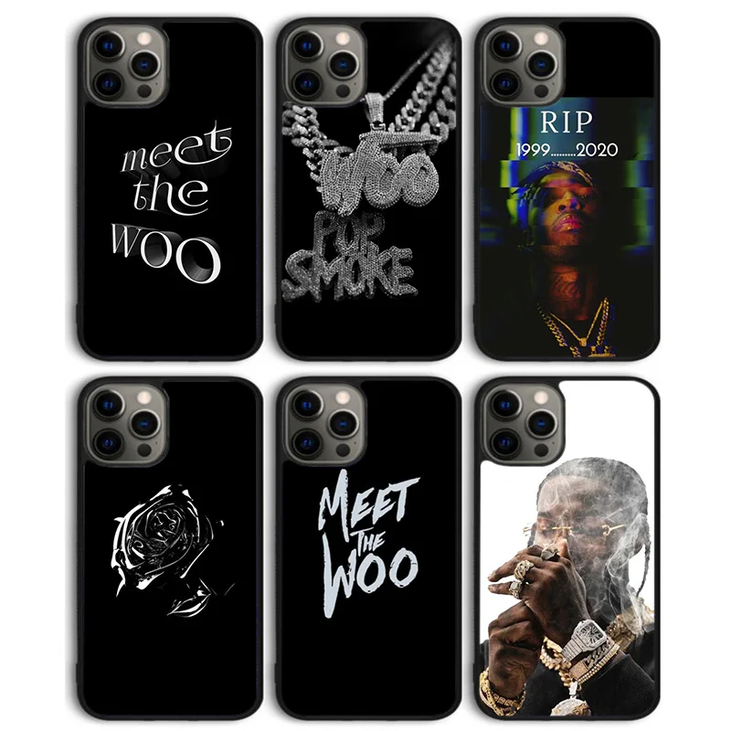 Чехол-накладка Rapper Pop Smoke ROCK для iPhone 15 SE2020 14 13 11 12 Pro Max mini XS XR X 8 Plus 7 6S