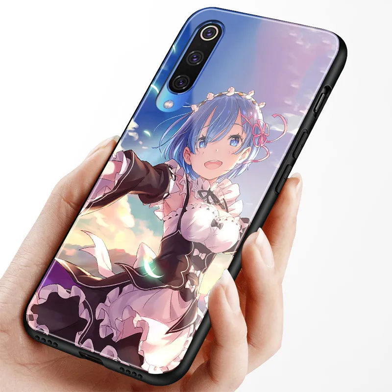 Чехол для телефона Re Zero с аниме ОЗУ Рем Эмилия Xiaomi mi 6x8 9 se mix 2 2s 3 redmi note 5 6 7 pro