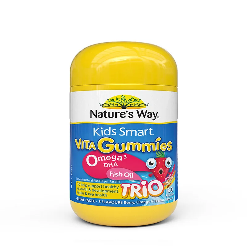 

Nature's Way Children's Fish Oil Omega 3 DHA Gummy 60 Capsules/Bottle, Free Shipping