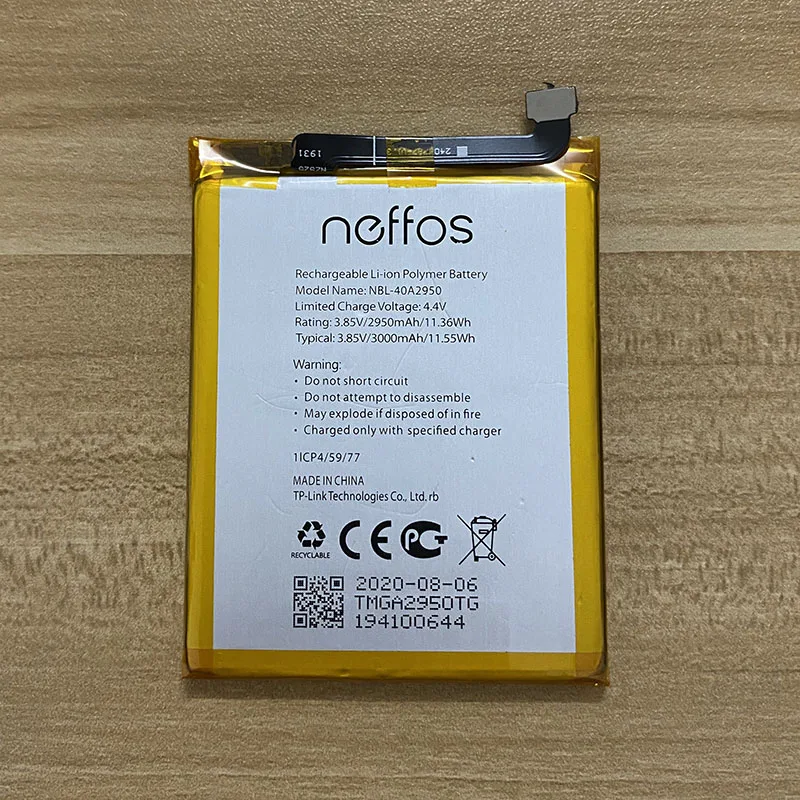 

3000mah NBL-40A2950 battery For TP-link Neffos NBL-40A2950 battery