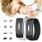 Ультразвуковой браслет для отпугивания комаров, Детский водонепроницаемый браслет от вредителей, насекомых, уличные часы с защитой от комаров, 4 цвета