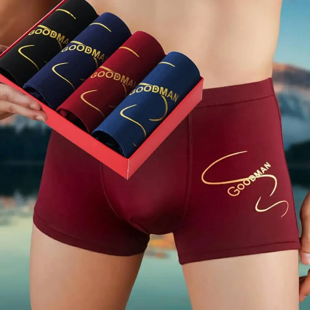 

Men Underwear Boxer Cotton Man Under Wear Breathable Solid Boxershorts Men Underpants Boxer 4pcs/ pack