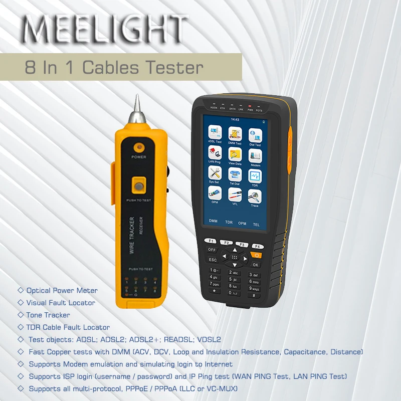 TM600 полная версия 8 в 1 VDSL2 тестер ADSL2/OPM/ VFL/TDR кабели трекер специально