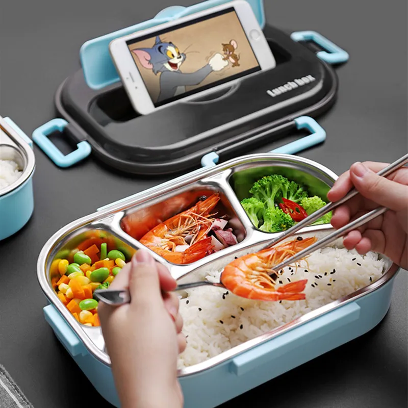 Ланч бокс для детей контейнер еды из нержавеющей стали 304 кухонный Герметичный