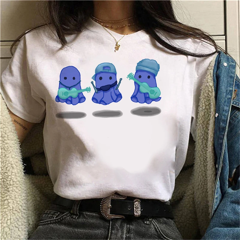 

Summer 2021 Julie and The Phantoms Lovers Street loose Women's T-shirt Manga Kawaii Short Sleeve Fashion Femme Graphic Tops