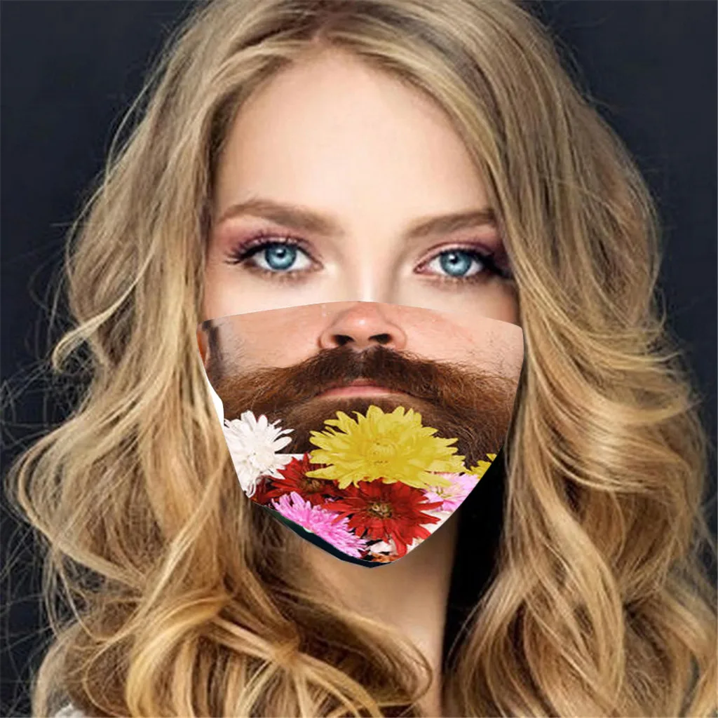 

Funda Mascarilla 1pcs Funny Mask Unisex Adult Printed Funny Face Outdoor Mouth Breathable Cycling Mask Mascarilla Tela