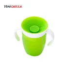 Детская обучающая чашка для питья 360 безопасная силиконовая Герметичная Бутылка для детей волшебные чашки для малышей тренировочный контейнер для напитков T0744