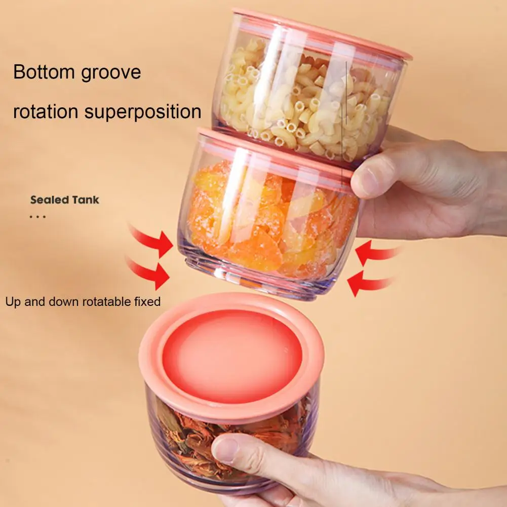 3Pcs/Set 330ml Food Sealed Tank Stackable Transparent Multi-Layer Leak-proof for Home Glass Storage Jar | Дом и сад