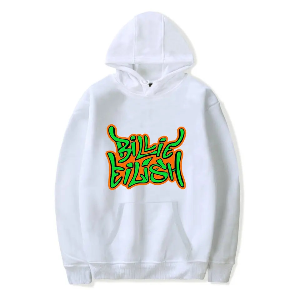 17 Новая Толстовка Billie Eilish с принтом, Мужская и Женская Спортивная толстовка с капюшоном, Одежда Harajuku, Повседневная Популярная толстовка с капюшоном Kpop - Цвет: 17