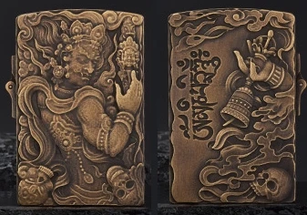Латунная керосиновая Зажигалка hell king модель TH 3 ручной работы 7*5 см серия 390 г 1935 с