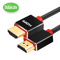 shuliancable hdmi compatible cable 3m 5m 10m 15m 20m nylon braid cable hd 1080p 3d gold plated cable for hdtv xbox ps3 computer