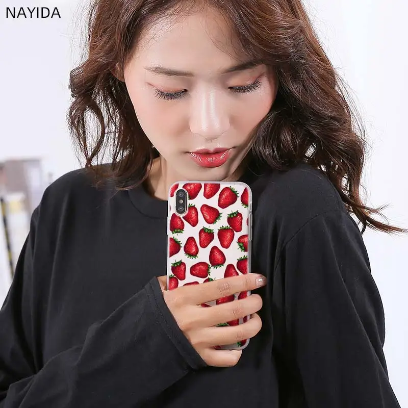 Мягкий силиконовый чехол для Xiaomi Redmi 9a 8a 7a 6a 5a 4a 9at 9Prime 9 8 7 6 5 K20Pro с вишневой