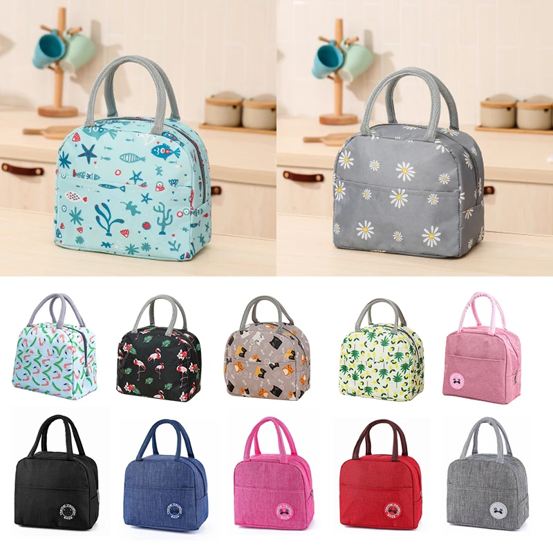 Симпатичные Портативные водонепроницаемые сумки для ланча на молнии с