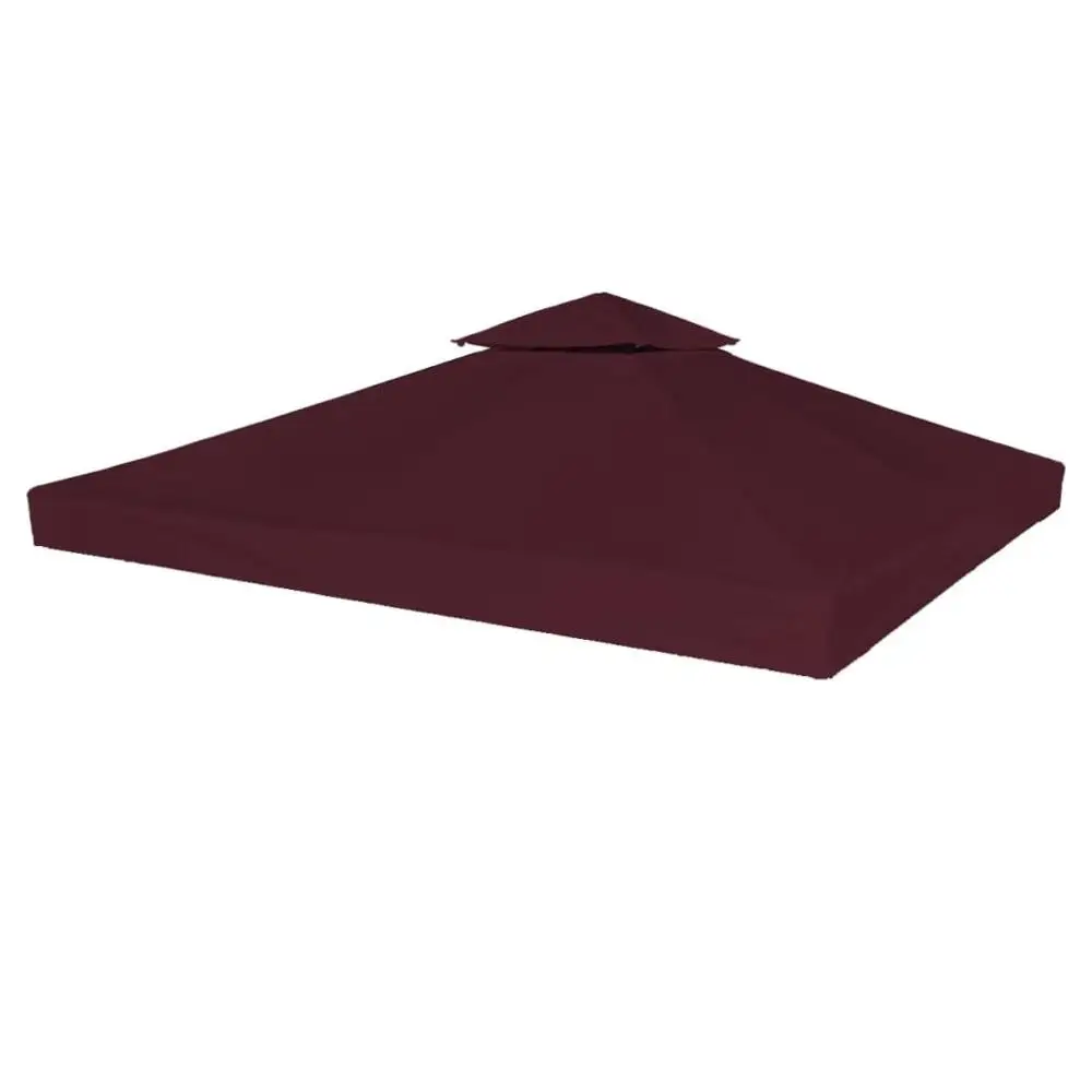 

【USA Warehouse】Waterproof and windproof 2-Tier Gazebo Top Cover 0.68lb/m² 118.1"x118.1" Bordeaux