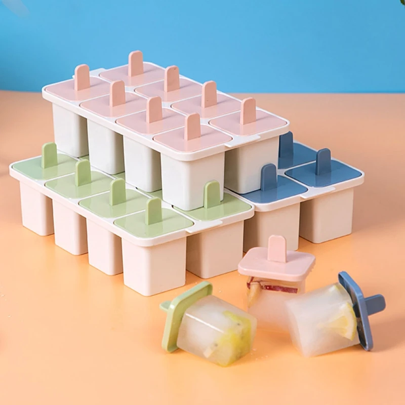 

Квадратный лоток для кубиков льда, 8 ячеек, кухонный мини-контейнер для льда, отдельный морозильник