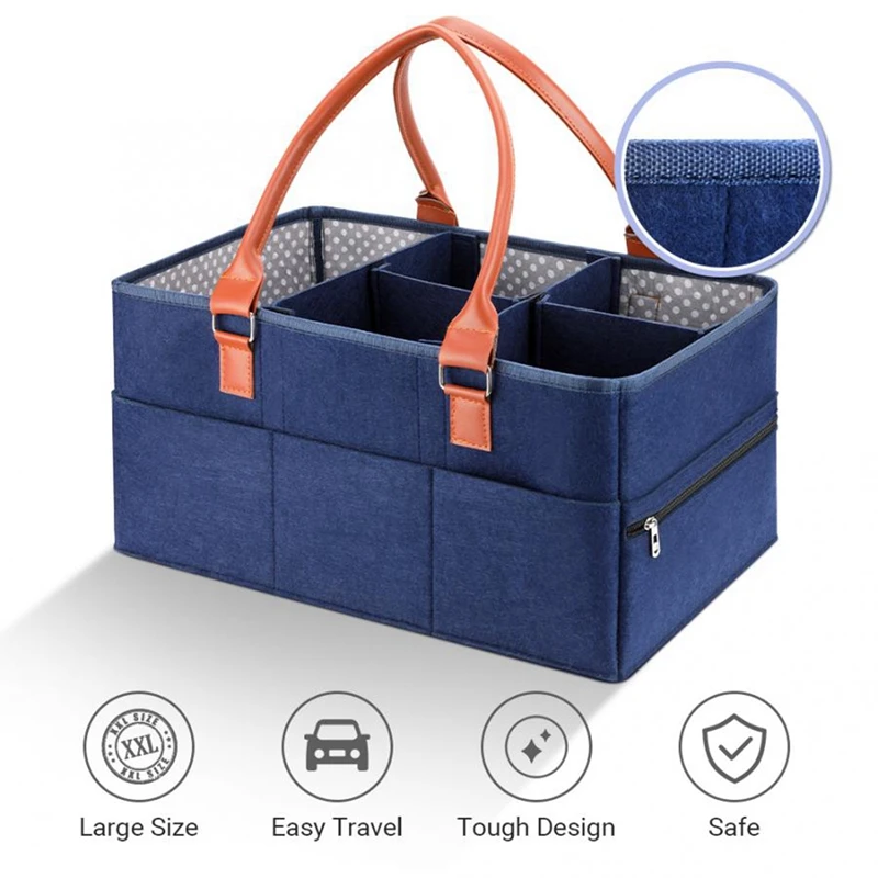 

Baby Diaper Caddy Organizer Portable Holder Bag for Changing Table and Car Mummy Diaper Bag Nursery Essentials Storage