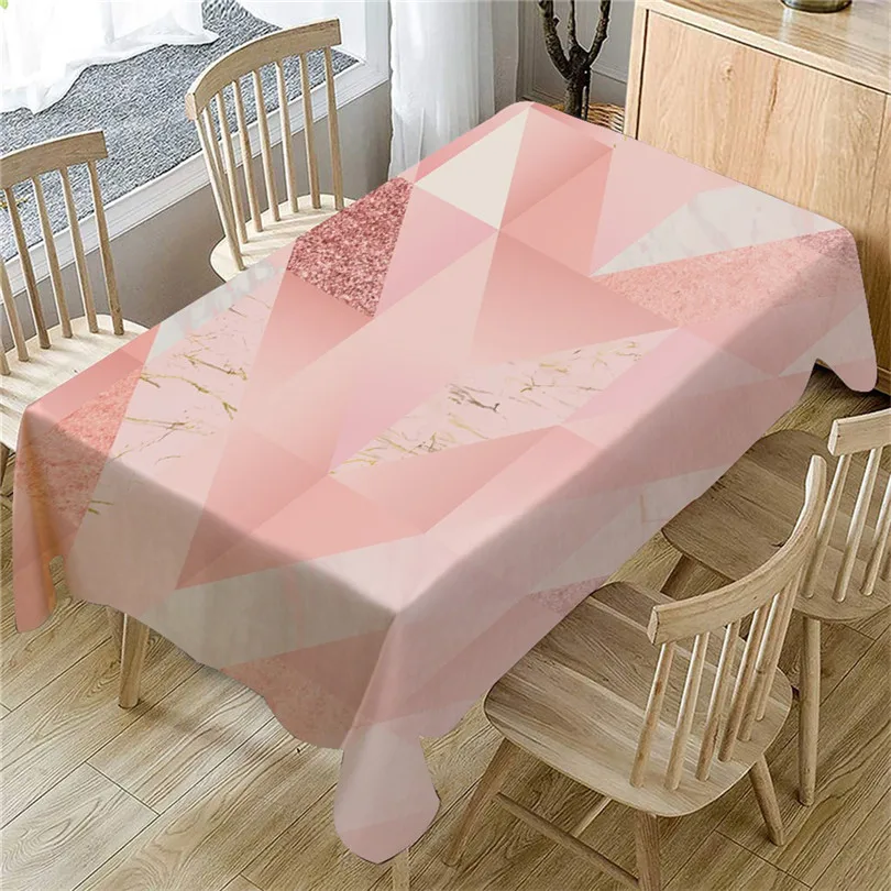 Скатерть с мраморным узором на День святого Валентина прямоугольное покрытие