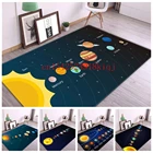 3D ковер на солнечной батарее для детской комнаты, ковер с планетами для мальчика, спальни, Противоскользящий коврик для ванной, домашний декор, игровой коврик для ползания