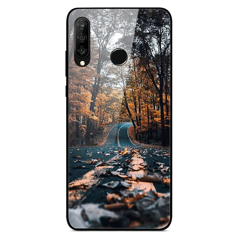 28 Для huawei P30 Lite чехол из закаленного стекла с принтом задняя крышка Жесткий чехол для Coque huawei P30 Lite чехол для телефона fundas P 30 лайт Pro - Цвет: 28