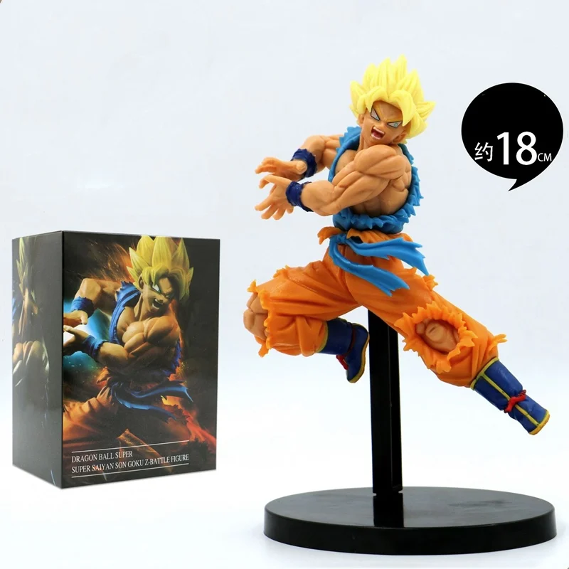 18 см аниме фигурка Драконий жемчуг Z Сон Гоку Супер Саян ПВХ игрушка