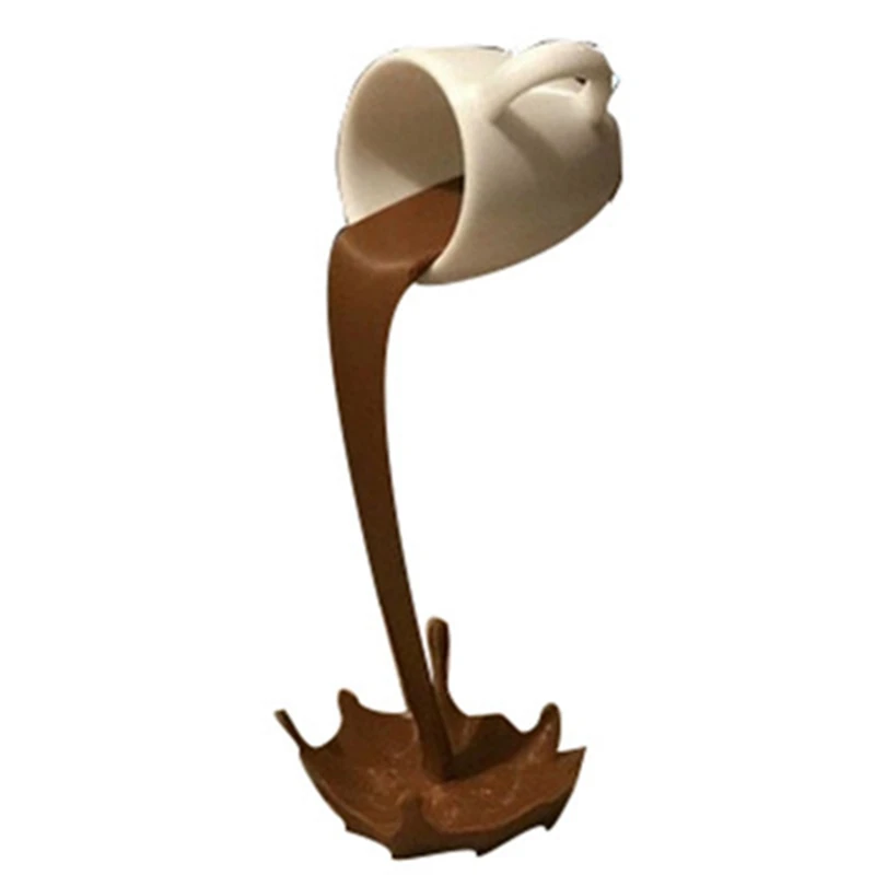 

3D Three-Dimensional Suspended Coffee Cup Standing Mug Decoration Art