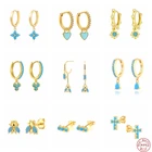 Серьги-гвоздики женские, из серебра 925 пробы, в Корейском стиле