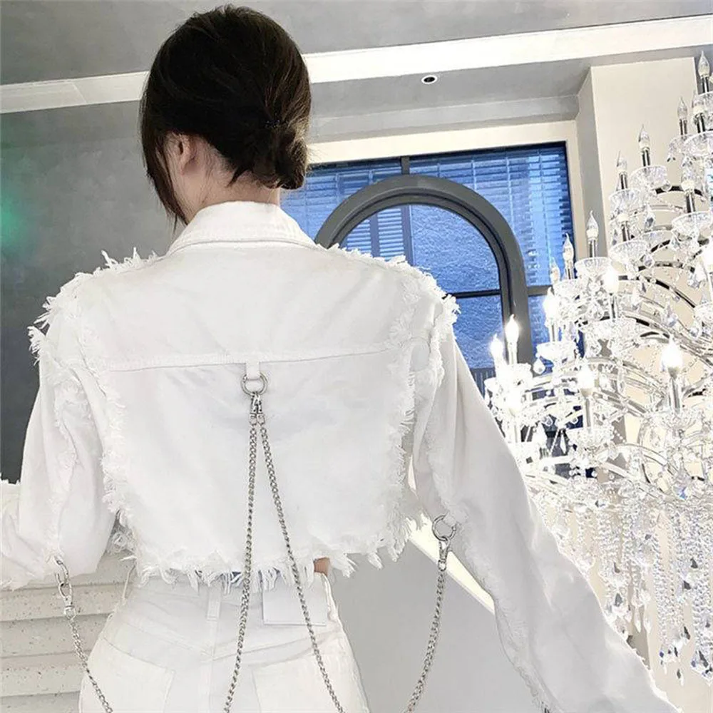 Fall 2021 New Fashion Chic Raw Edge Design Harajuku Street High Waist Straight Wide Leg Jeans Women All-match Denim Trousers |