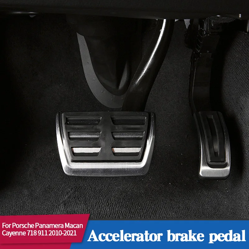 

Ножная педаль из алюминиевого сплава для Porsche Panamera Macan Cayenne 718 911 2010-2021ускоритель газа, топливный тормоз, подставка для автомобильного стайлин...