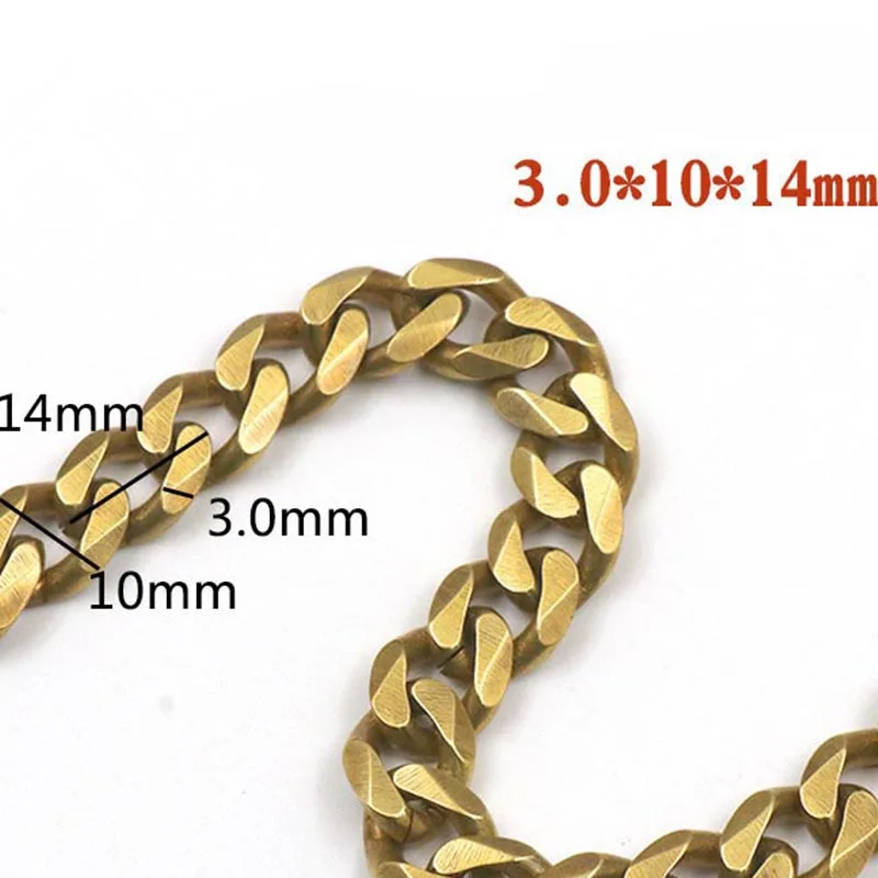 50 см Модный Твердый латунный мужской ремень брюки брелок джинсы кошелек цепь