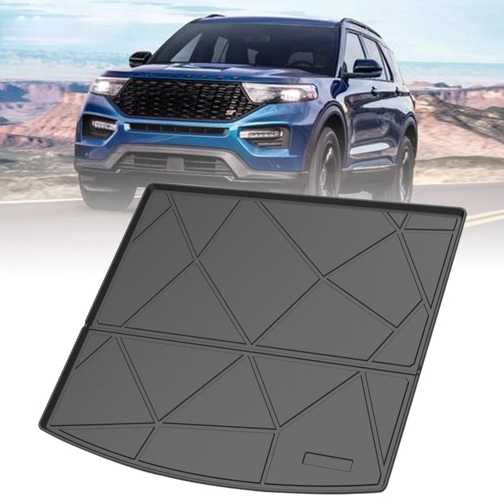 

TPE Trunk Mat For Ford Explorer 2020-2021 Car Waterproof Non-Slip Custom Rubber 3D Cargo Liner Accessories