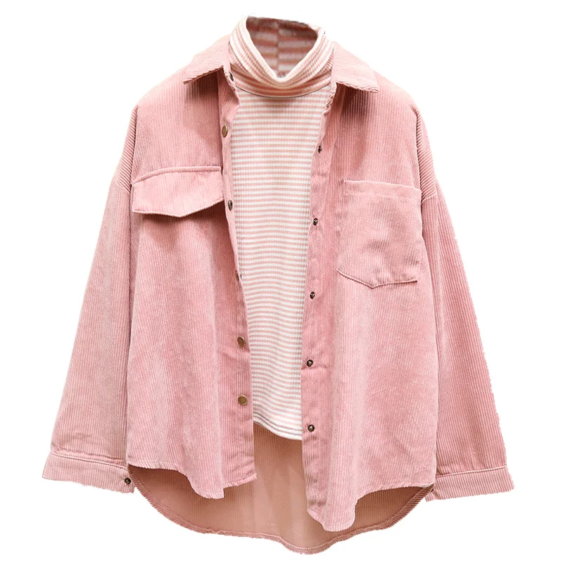 2020 длинный рукав кардиган размера плюс блузка Осенняя Вельветовая однотонная