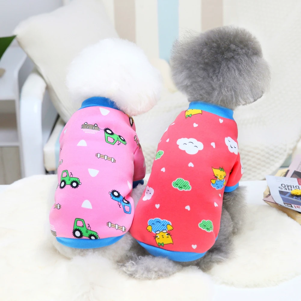 

Cartoon Pet Hoodies For Small Medium Dogs Multicolor Pullover Warm Custom Puppy Sweater Shirt Cute Dog Clothes for Poodle Yorkie